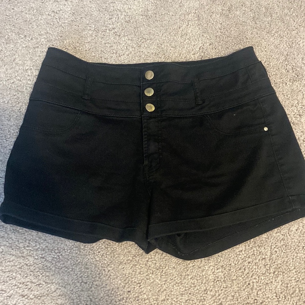 black shorts